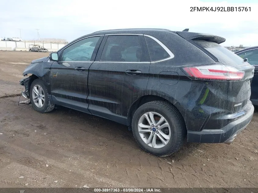 2FMPK4J92LBB15761 2020 Ford Edge Sel