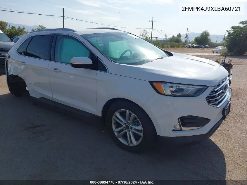 2020 Ford Edge Sel VIN: 2FMPK4J9XLBA60721 Lot: 39894778