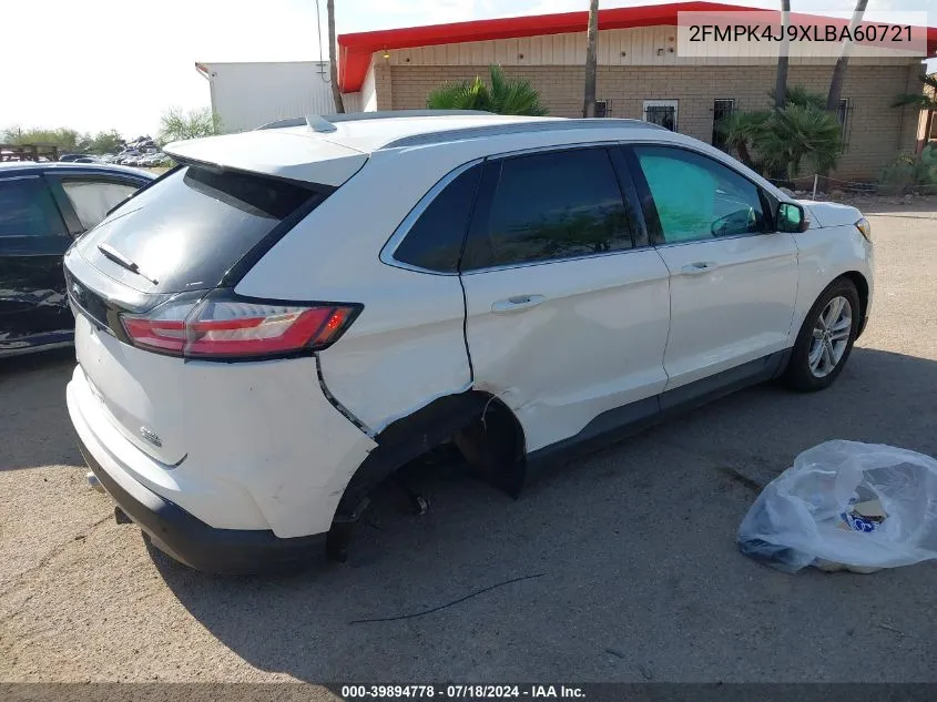 2020 Ford Edge Sel VIN: 2FMPK4J9XLBA60721 Lot: 39894778