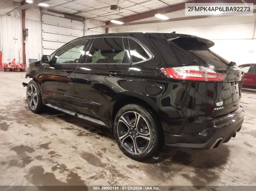 2020 Ford Edge St VIN: 2FMPK4AP6LBA92273 Lot: 39900149