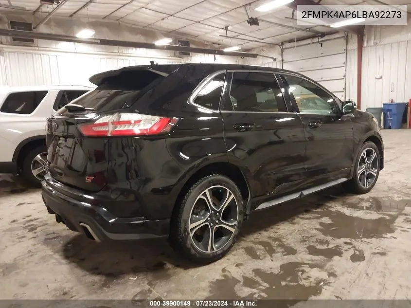 2020 Ford Edge St VIN: 2FMPK4AP6LBA92273 Lot: 39900149