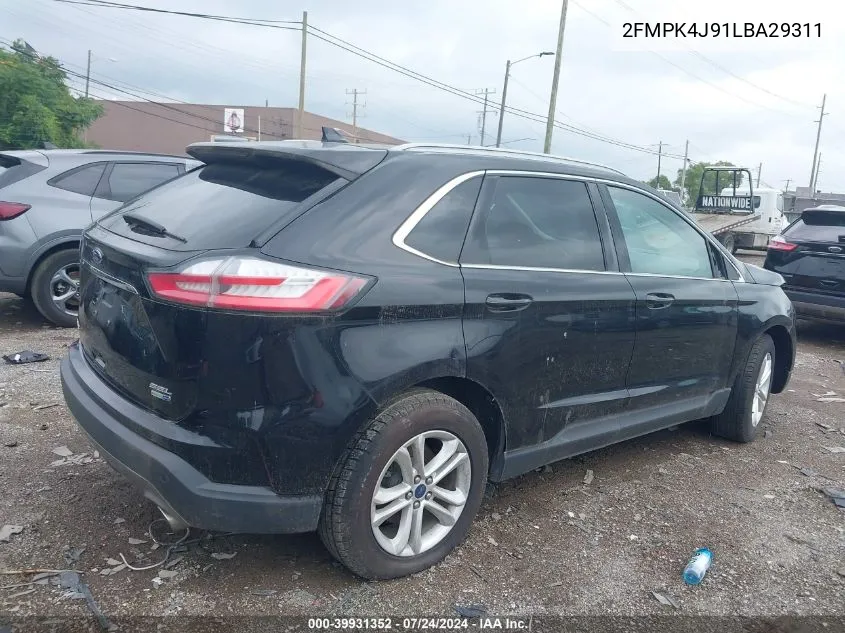 2020 Ford Edge Sel VIN: 2FMPK4J91LBA29311 Lot: 39931352