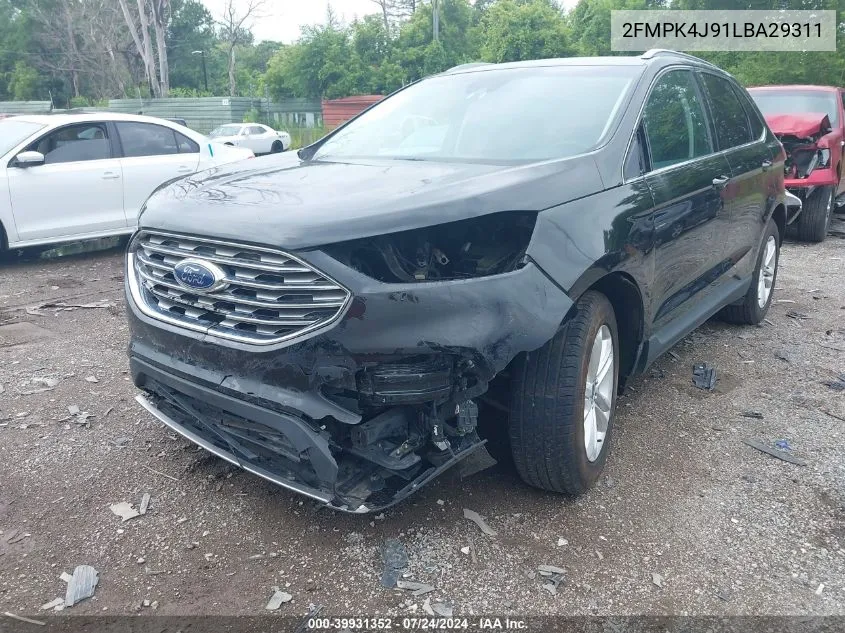 2020 Ford Edge Sel VIN: 2FMPK4J91LBA29311 Lot: 39931352