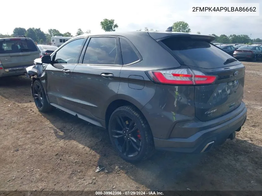 2020 Ford Edge St VIN: 2FMPK4AP9LBA86662 Lot: 39962356