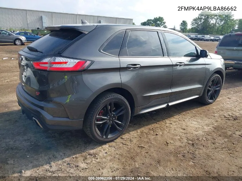 2020 Ford Edge St VIN: 2FMPK4AP9LBA86662 Lot: 39962356