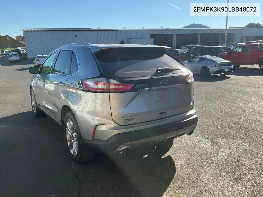 2020 Ford Edge Titanium VIN: 2FMPK3K90LBB48072 Lot: 39973424