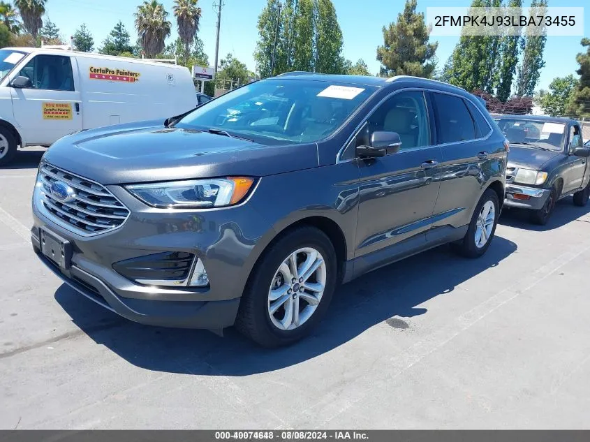 2020 Ford Edge Sel VIN: 2FMPK4J93LBA73455 Lot: 40074648