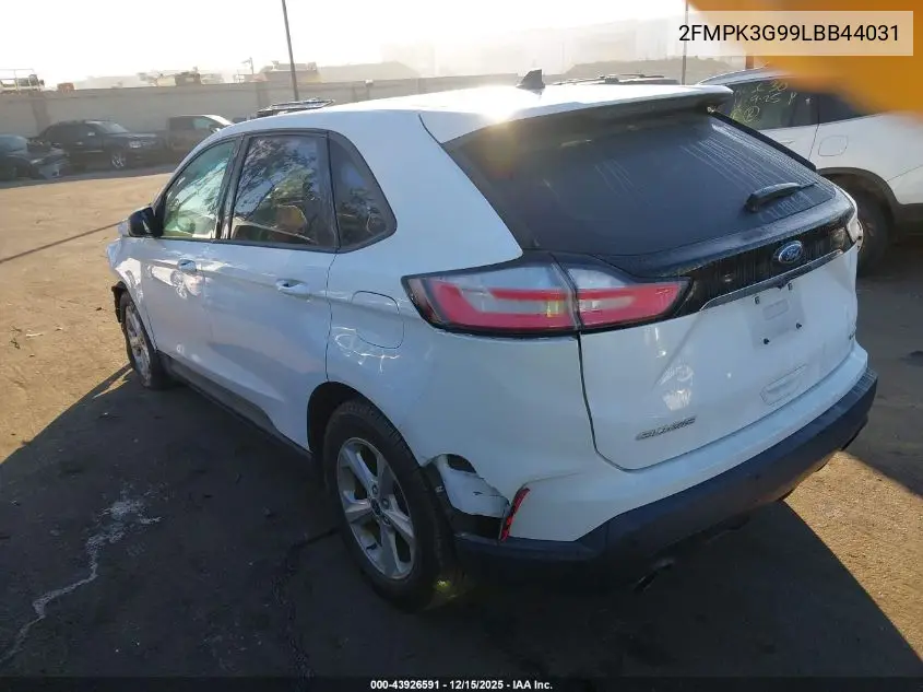 2FMPK3G99LBB44031 2020 Ford Edge Se