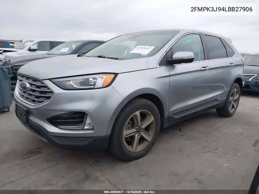 2FMPK3J94LBB27906 2020 Ford Edge Sel