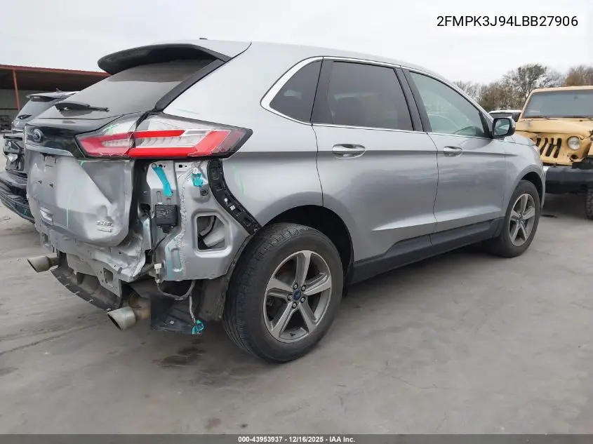 2FMPK3J94LBB27906 2020 Ford Edge Sel