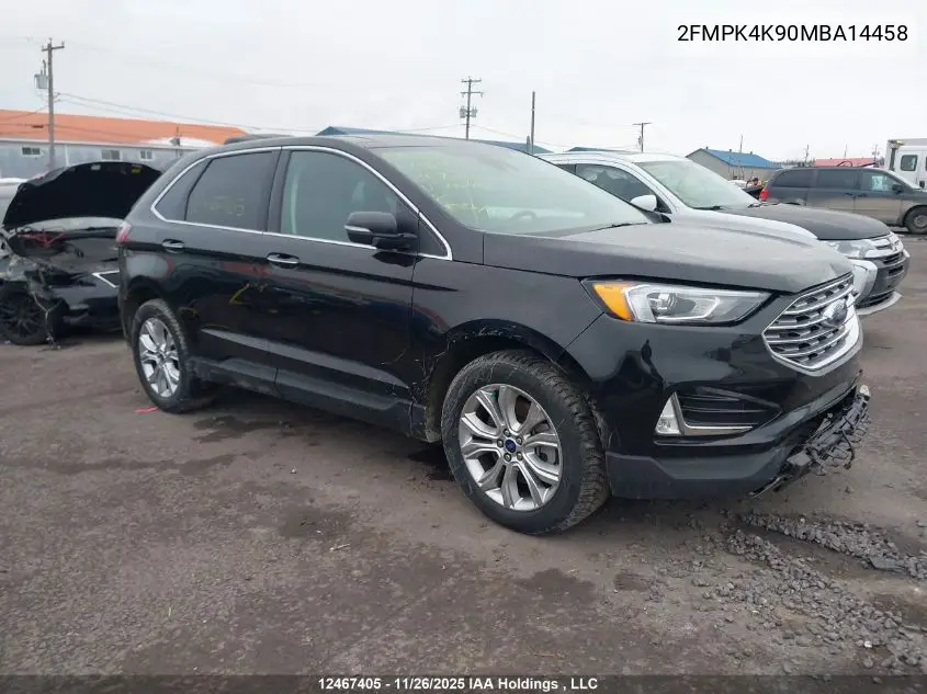 2FMPK4K90MBA14458 2021 Ford Edge Titanium