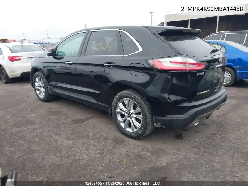2FMPK4K90MBA14458 2021 Ford Edge Titanium