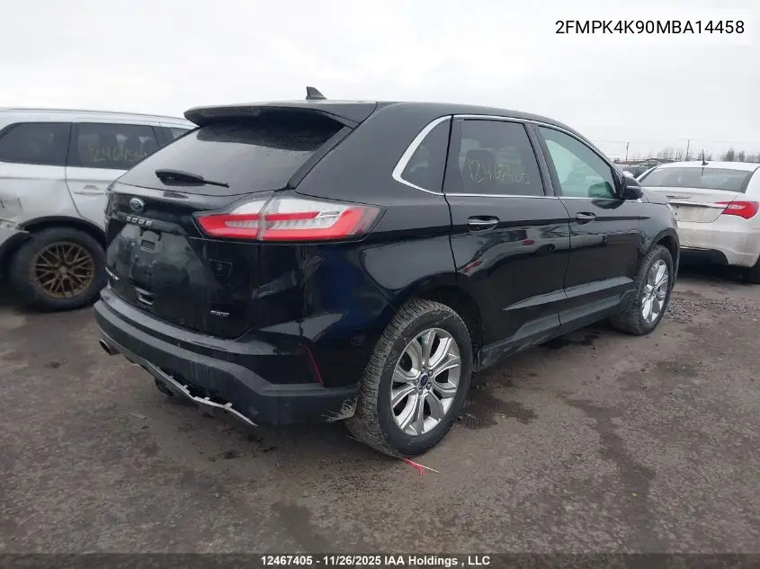 2FMPK4K90MBA14458 2021 Ford Edge Titanium