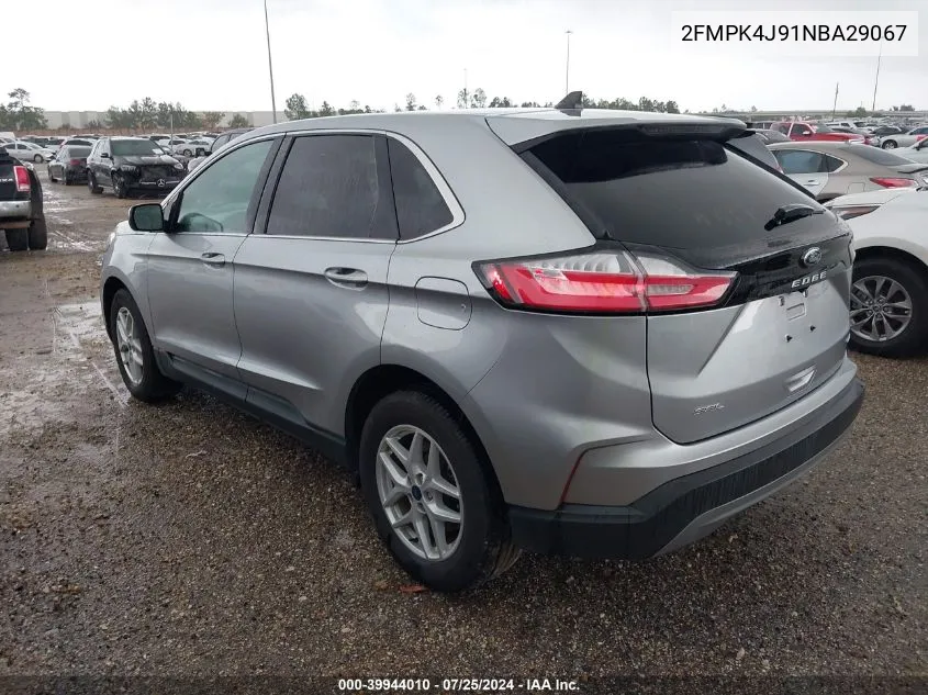 2022 Ford Edge Sel VIN: 2FMPK4J91NBA29067 Lot: 39944010