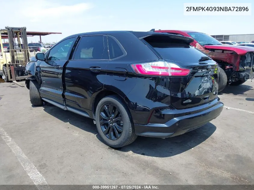 2022 Ford Edge Se VIN: 2FMPK4G93NBA72896 Lot: 39951267