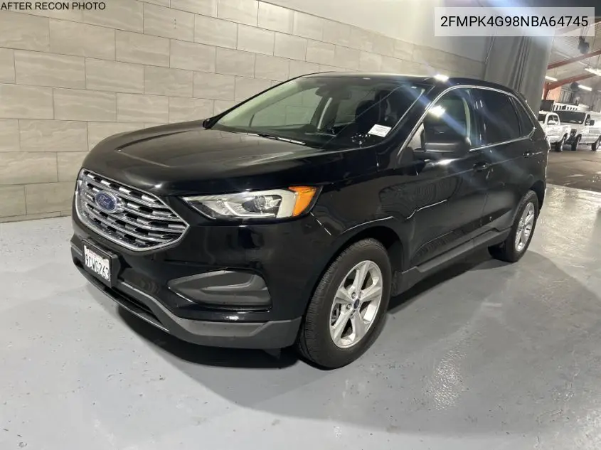 2FMPK4G98NBA64745 2022 Ford Edge Se