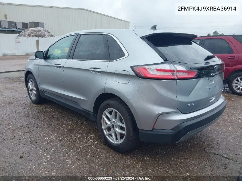 2024 Ford Edge Sel VIN: 2FMPK4J9XRBA36914 Lot: 39959229