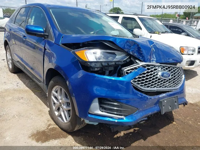 2024 Ford Edge Sel VIN: 2FMPK4J95RBB00924 Lot: 39977144