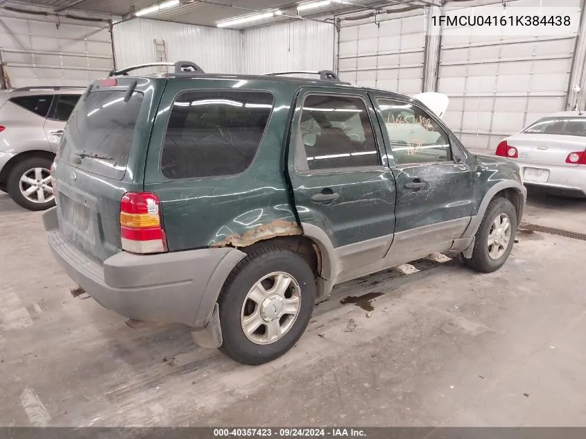 1FMCU04161K384438 2001 Ford Escape Xlt