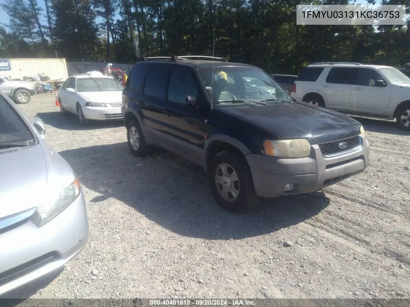 1FMYU03131KC36753 2001 Ford Escape Xlt