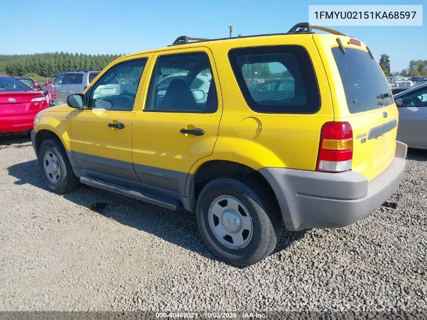 1FMYU02151KA68597 2001 Ford Escape Xls