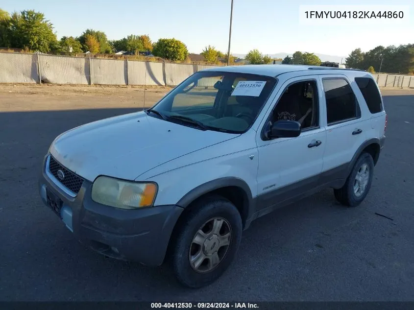 1FMYU04182KA44860 2002 Ford Escape Xlt