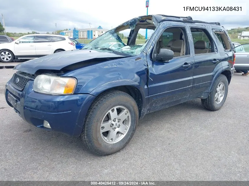 1FMCU94133KA08431 2003 Ford Escape Limited