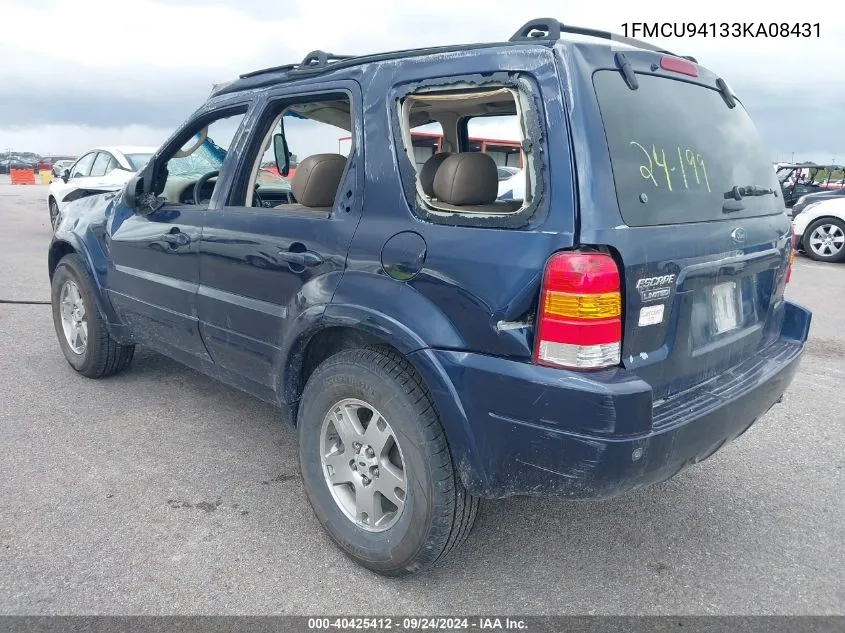 1FMCU94133KA08431 2003 Ford Escape Limited