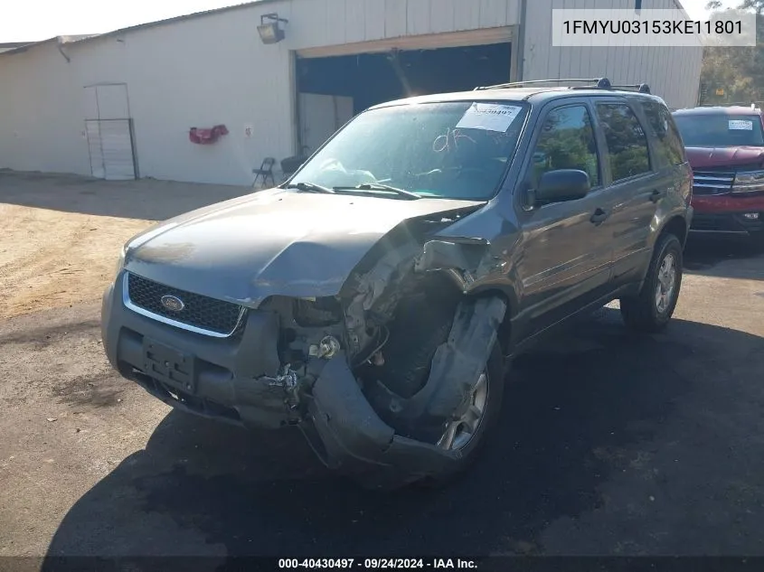 1FMYU03153KE11801 2003 Ford Escape Xlt