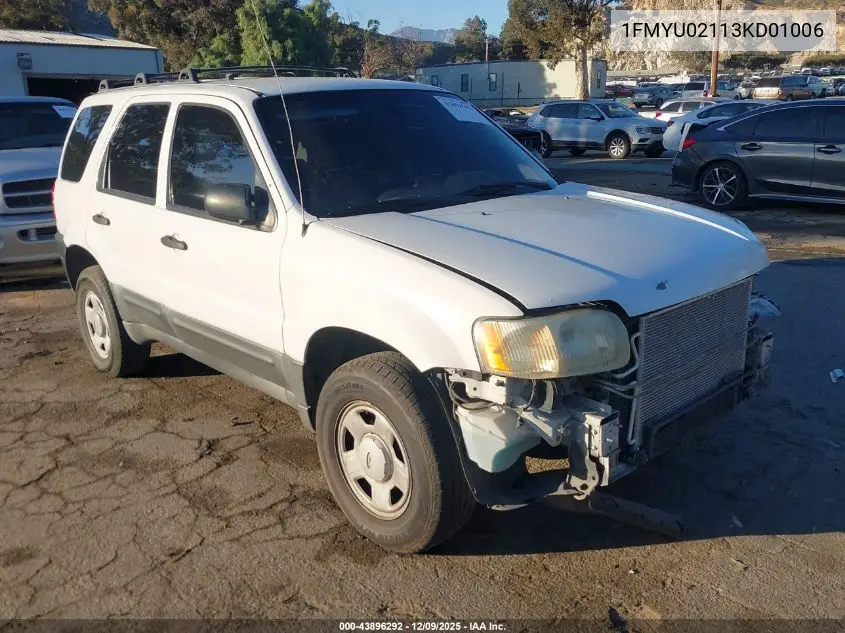 1FMYU02113KD01006 2003 Ford Escape Xls