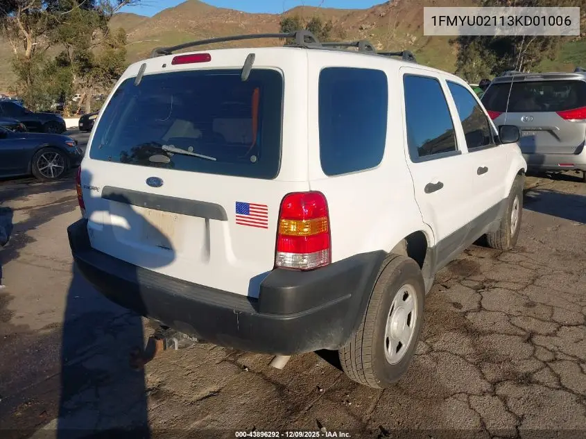 1FMYU02113KD01006 2003 Ford Escape Xls