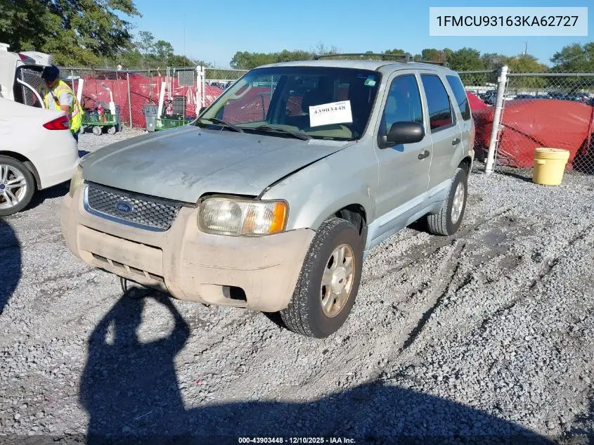 1FMCU93163KA62727 2003 Ford Escape Xlt