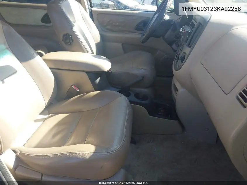 1FMYU03123KA92258 2003 Ford Escape Xlt
