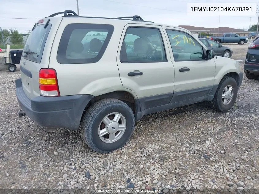 1FMYU02104KA70391 2004 Ford Escape Xls