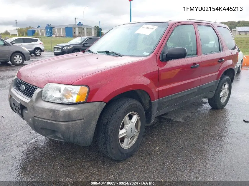 1FMYU02154KA45213 2004 Ford Escape Xls