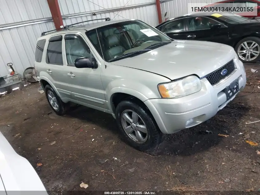1FMCU04134KA20155 2004 Ford Escape Limited