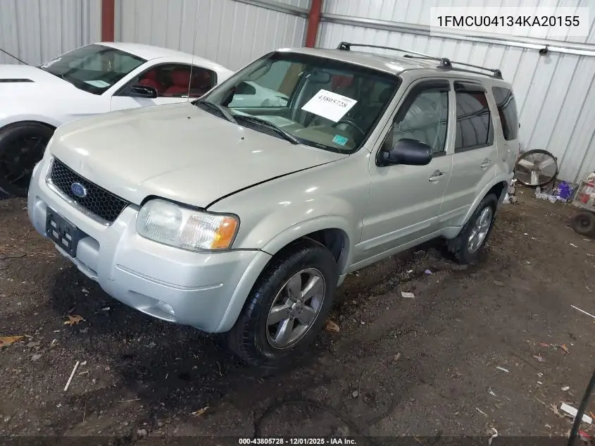 1FMCU04134KA20155 2004 Ford Escape Limited