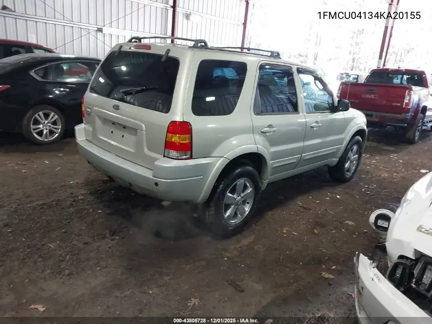 1FMCU04134KA20155 2004 Ford Escape Limited
