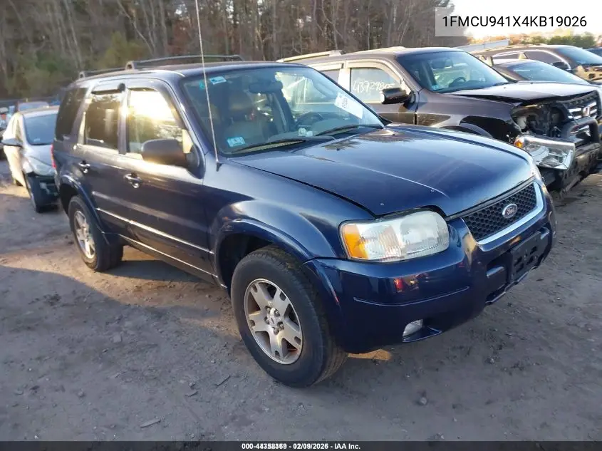 1FMCU941X4KB19026 2004 Ford Escape Limited