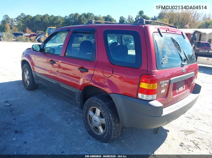 1FMCU02134DA04514 2004 Ford Escape Xls