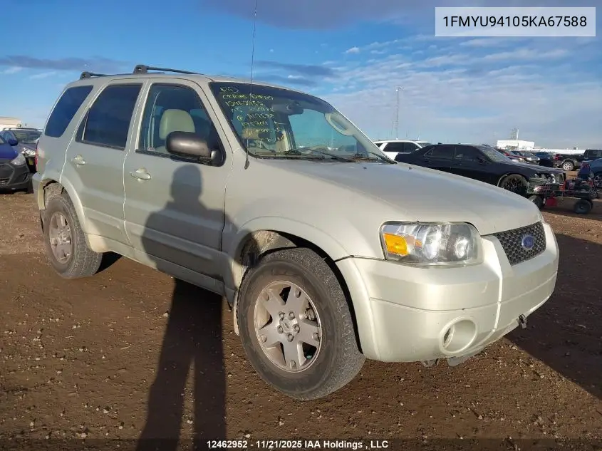 1FMYU94105KA67588 2005 Ford Escape Limited