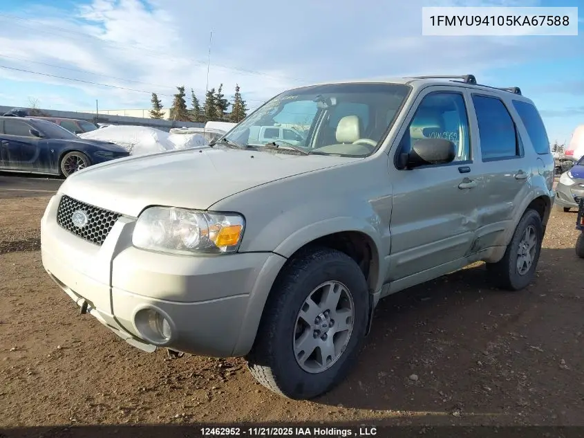 1FMYU94105KA67588 2005 Ford Escape Limited