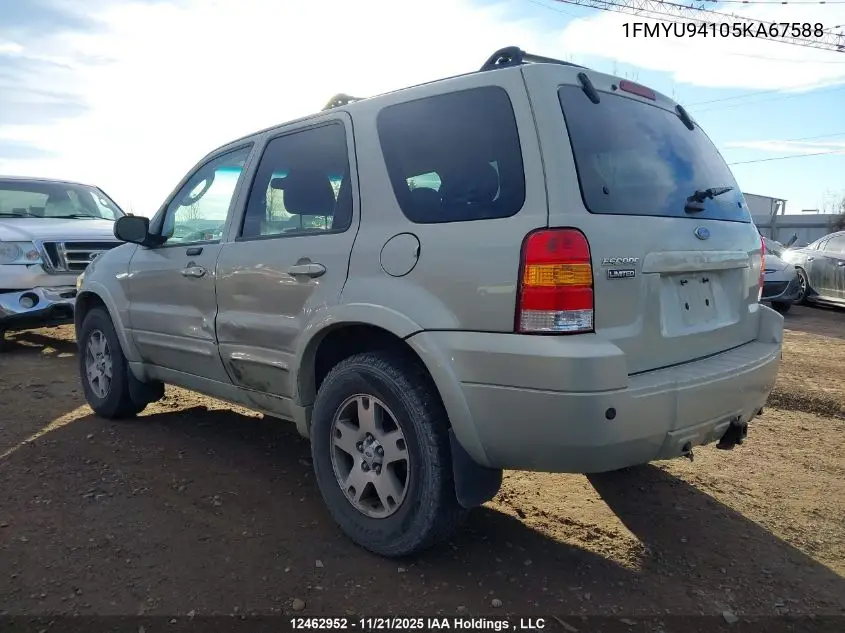 1FMYU94105KA67588 2005 Ford Escape Limited