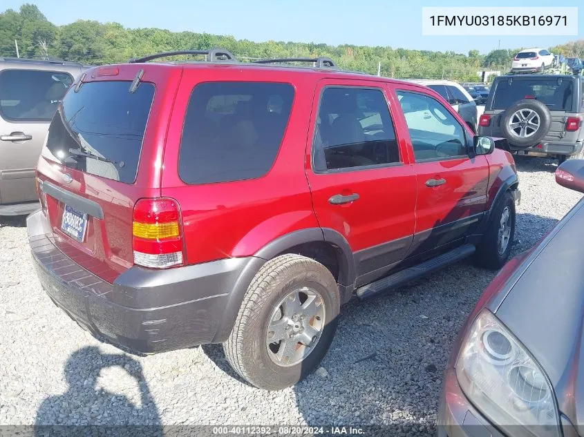 1FMYU03185KB16971 2005 Ford Escape Xlt