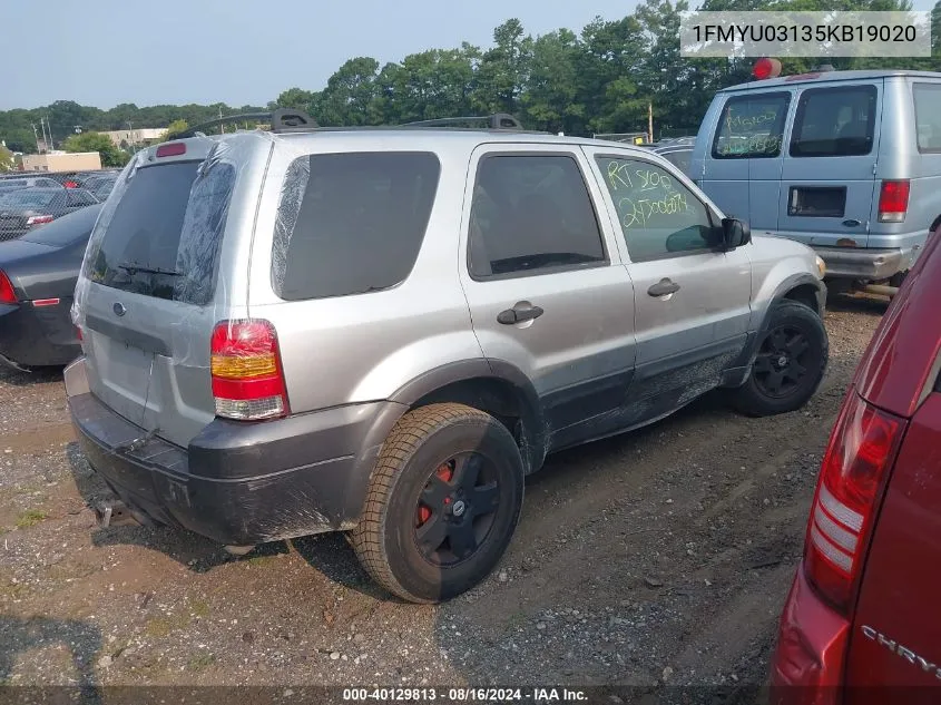 1FMYU03135KB19020 2005 Ford Escape Xlt