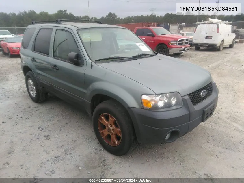 1FMYU03185KD84581 2005 Ford Escape Xlt