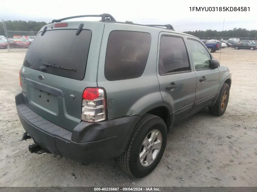 1FMYU03185KD84581 2005 Ford Escape Xlt