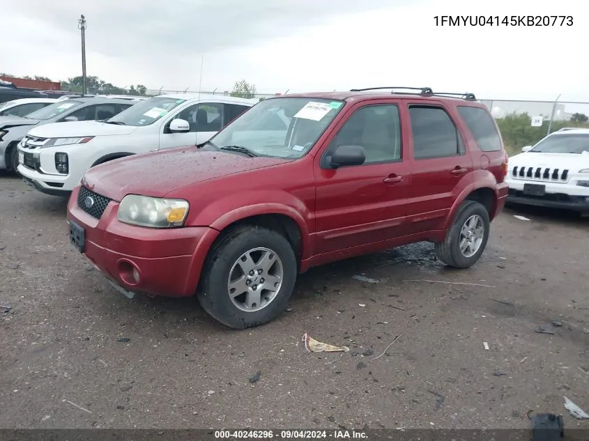 1FMYU04145KB20773 2005 Ford Escape Limited