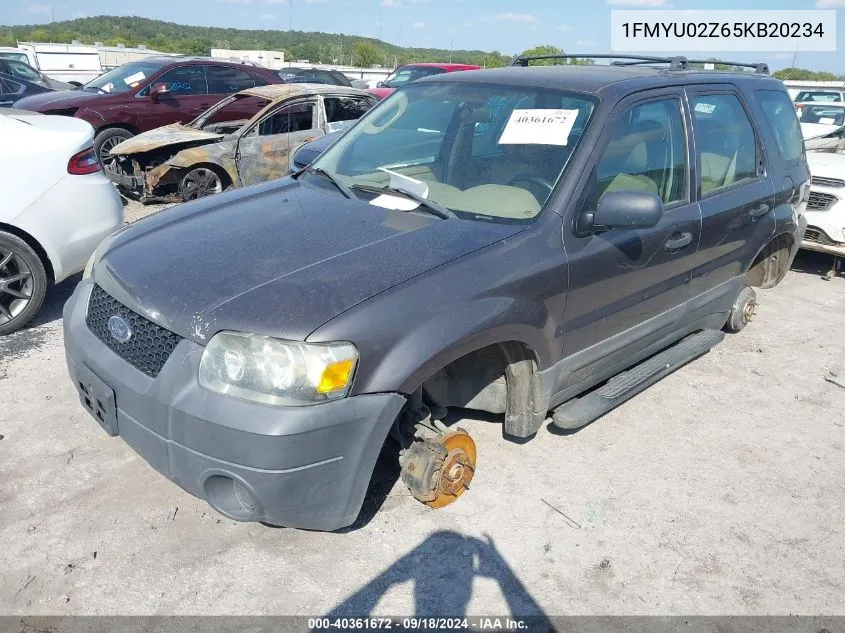 1FMYU02Z65KB20234 2005 Ford Escape Xls