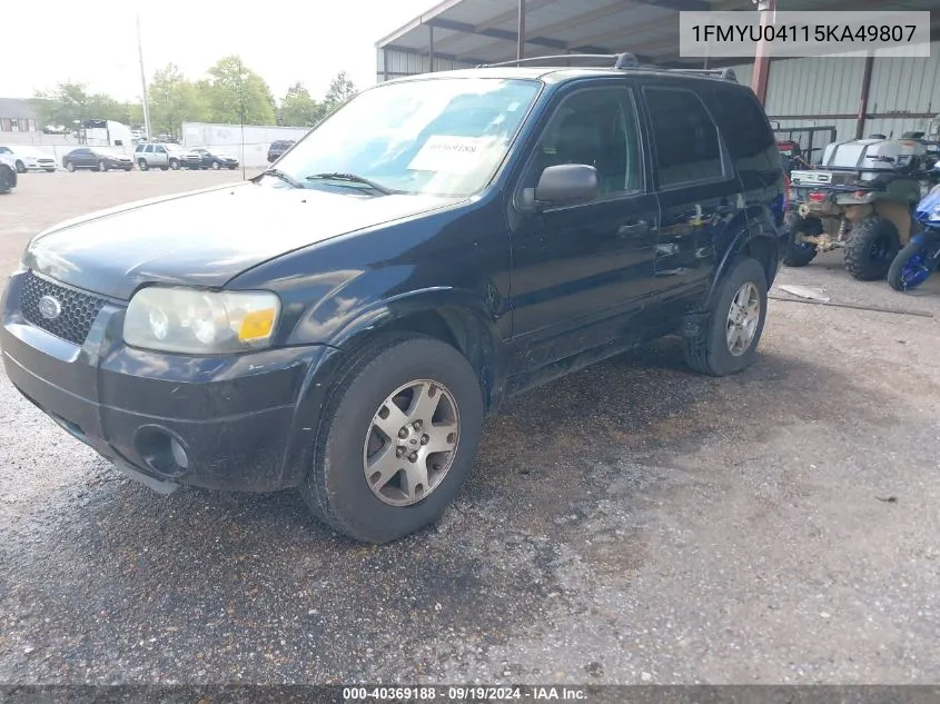 1FMYU04115KA49807 2005 Ford Escape Limited